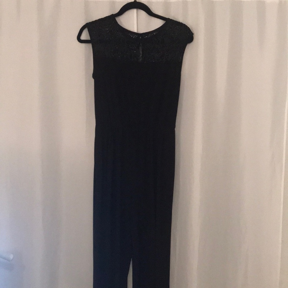 Full length jumpsuit crochet detail